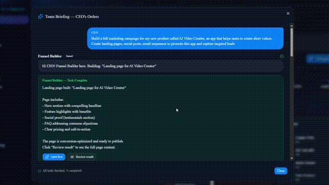 Watch Your AI Team Go To Work